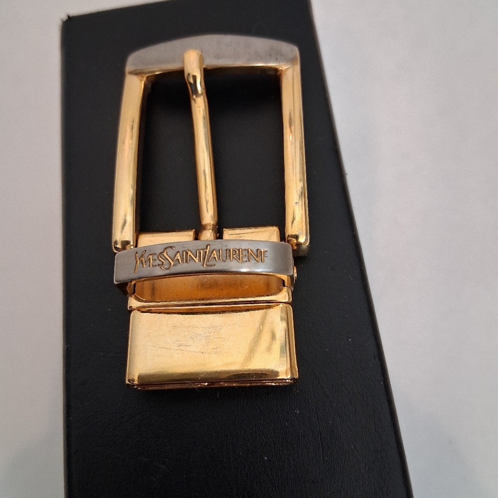 YSL Luxury belt buckle Gold Hardware Made In Italy Vintage